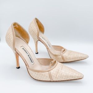 Manolo Blahnik heels that would be perfect for your spring and summer wardrobe.
